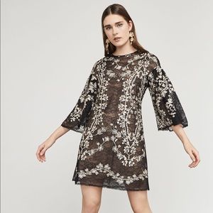 BCBG MaxAzria Evangeline Floral Embroidered Dress